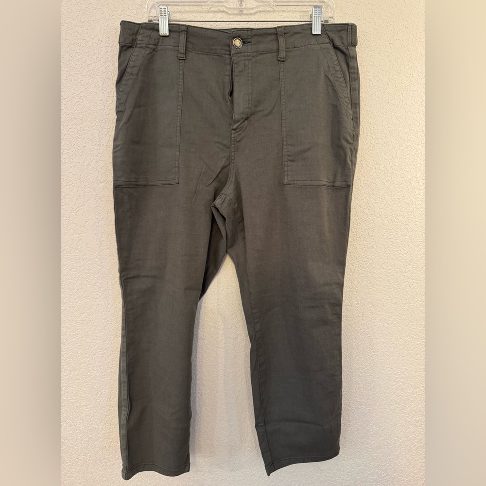 Cosmic Blue cropped trousers army green size 33